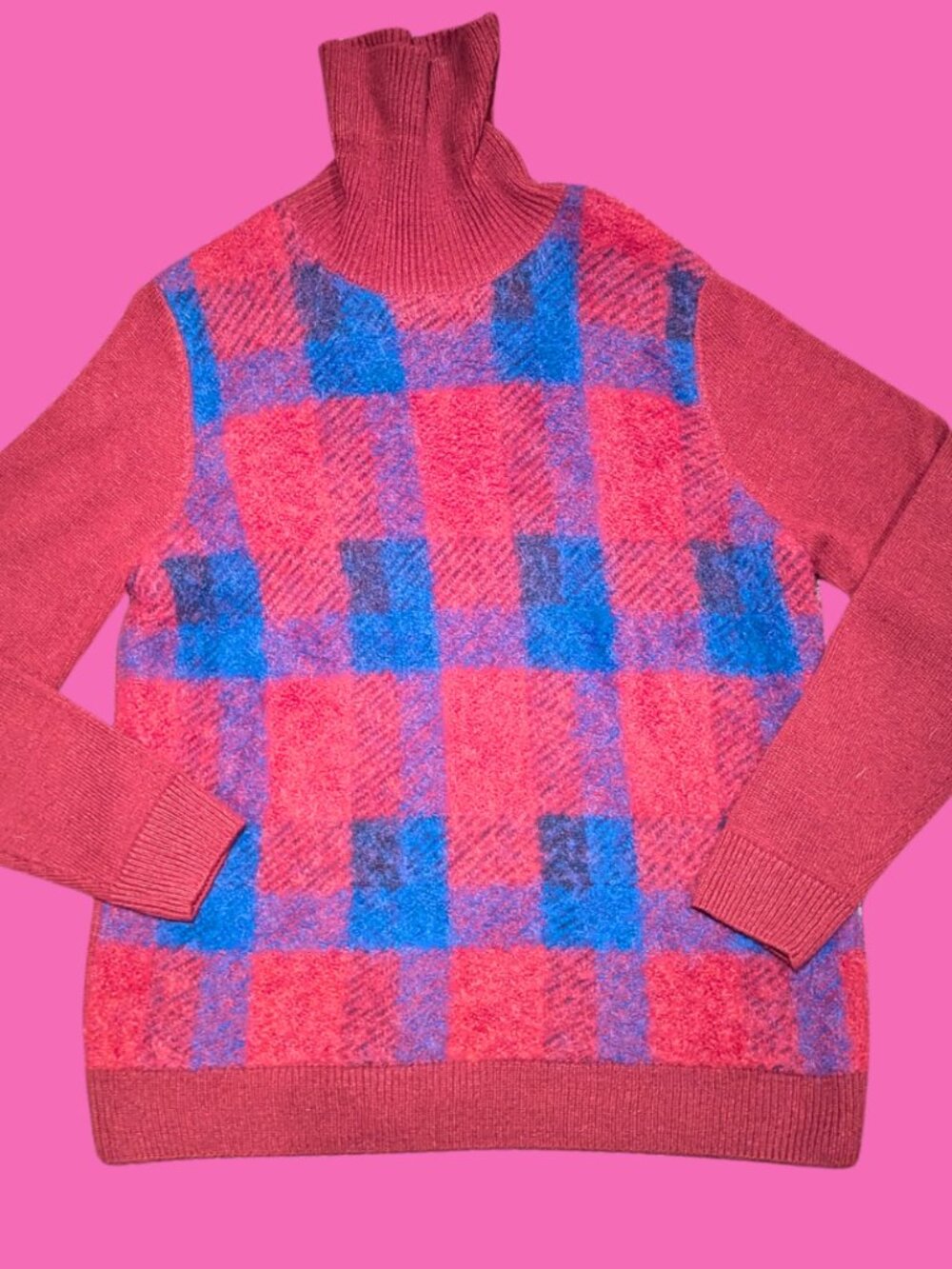 Plaid Sweater Size XL